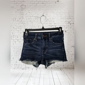 American Eagle Hi-Rise Shortie Jean Shorts Size 0